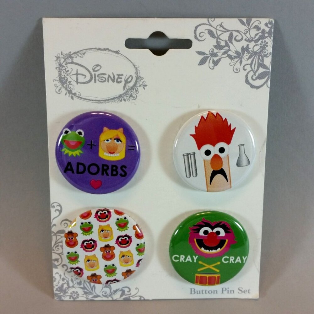 Disney Muppets Pinback Button Badge Set Beaker Scientist Crazy Animal Monster